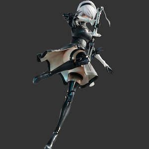 Animaster & 核金重构 - 1/9 NieR:Automata Figma 2B Soft Rubber Appearance Act&hellip;