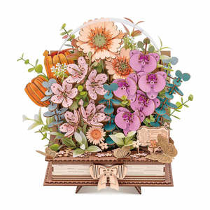 Rowood Wooden Blooming Book DIY Flower Bouquet 3D Puzzle TW04H [PRE-ORDER]