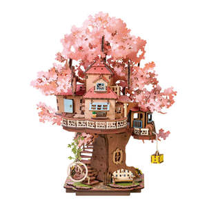 Christmas Gift Ideas: Rolife Sakura Tree House DIY Wooden 3D Puzzle TGS04