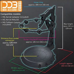 Stands Tools: DDB - 1/144 HG Quiet Zero Link Unit Base For Hg Aerial/Rebuild/Calibarn