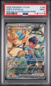 Trading Card Games: Pokemon TCG - JTG EN-JOURNEY TOGETHER #186 HOP'S ZACIAN EX (PSA 9)