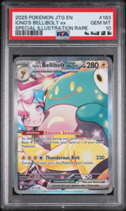 Pokemon TCG - JTG EN-JOURNEY TOGETHER #183 IONO'S BELLIBOLT EX (PSA 10)