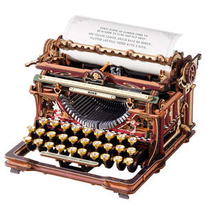 Rokr: ROKR Mechanical Typewriter Wooden 3D Puzzle LK703C (Magic Version) [PRE-ORDER]