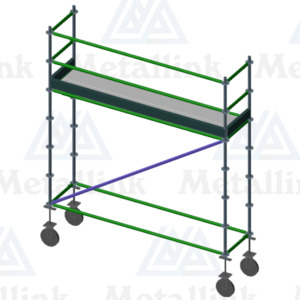 Aluminium: Aluminium Mobile Scaffolding 3m (Deck Height) - Metallink