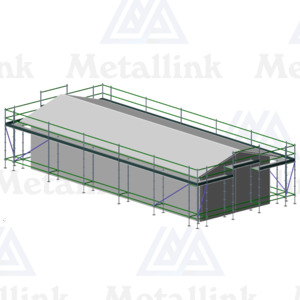 House Pack: 42m Ringlock Scaffold, 1-Level - Metallink