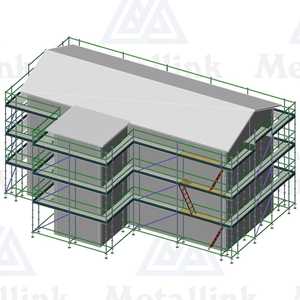 House Pack: 54m Ringlock Scaffold, 3-Level - Metallink
