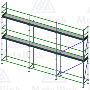 Diy: 7.5m Ringlock Scaffold, 2-Level - Metallink