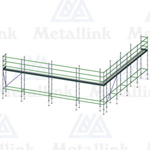 Diy: Roof Edge Protection: 21m Ringlock Scaffold, 1-Level - Metallink