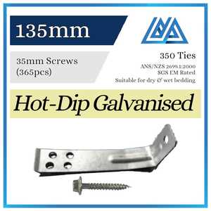 Brick Ties Hot-Dip Galvanised 135mm (Timber Screws) - Metallink