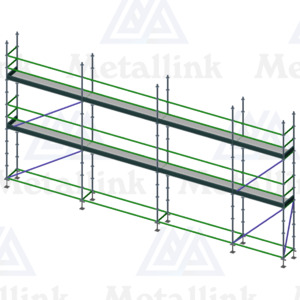 11m Ringlock Scaffold, 2-Level - Metallink