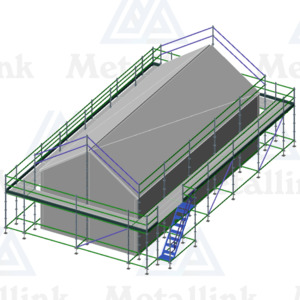 Scaffolding Roof Edge Protection - Lightweight Aluminium (House Pack) - Metallink