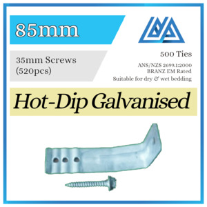 Brick Ties Hot-Dip Galvanised 85mm (Timber Screws) - Metallink