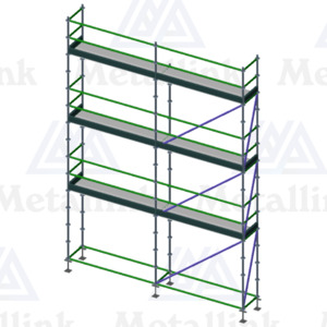 5m Ringlock Scaffold, 3-Level - Metallink