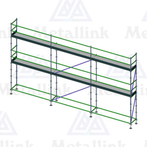 9m Ringlock Scaffold, 2-Level - Metallink