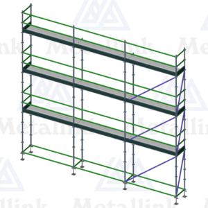 Our: 7.5m Ringlock Scaffold, 3-Level - Metallink