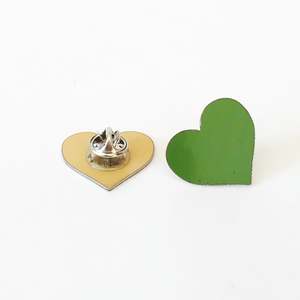 Frontpage: Spring Green Heart Lapel Pin Broach