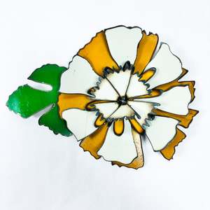 Corsage: Original Artwork White & Yellow Mt Cook Buttercup
