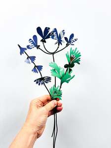 Green: Picked & Plucked Posie Lavender Purple & Green Floral Sculpture Trio