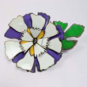 Corsage: Original Artwork White & Purple Mt Cook Buttercup