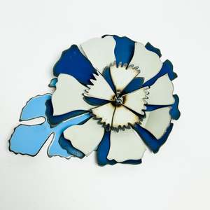 The Blue Collection: Corsage: Original Artwork White & Blue Mt Cook Buttercup