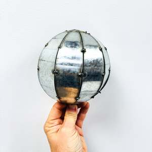 Sculpture: Small Silver Galvanised Fruity Dot Wall Sculpture