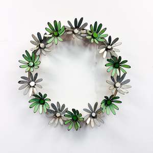 Daisy Chain Metal Flower Wreath #24