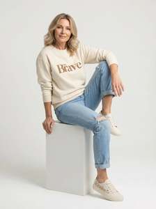 All: EMBROIDERED SWEATSHIRT - BUTTER