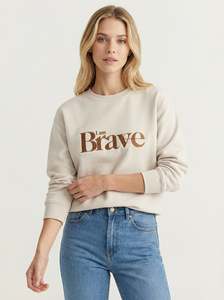EMBROIDERED SWEATSHIRT - BONE