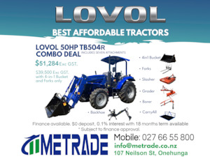 **SOLD**2025 LOVOL TB504ROPS COMBO DEAL Package**SOLD**