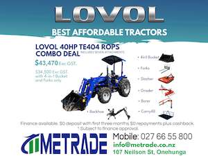 Deals: 2025 LOVOL TE404R ROPS COMBO DEAL Package