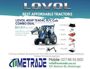 Deals: 2025 LOVOL TE404C A/C Cab COMBO DEAL Package