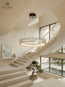 Pendant Light: Modern Crystal LED Halo Chandelier  CL123