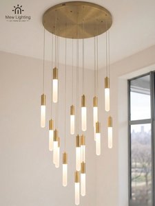 Chandelier: CL126 Modern Gold Cylinder Chandelier