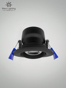 Down Light: Recessed Spotlight DL02-7W-B  CCT Color 75mm cutout Black