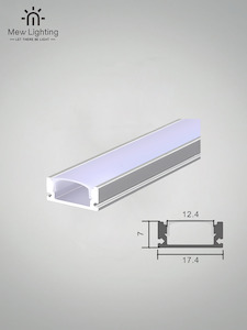 Strip Light: 3 Meter Aluminum Channel with Milky PC Cover 17.4mmx7mm