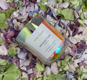 Moonstone Dream Crystal Candle | Large