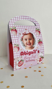 Personalised Party Favour Photo Boxes - Stawberry Mia-Lee & Co