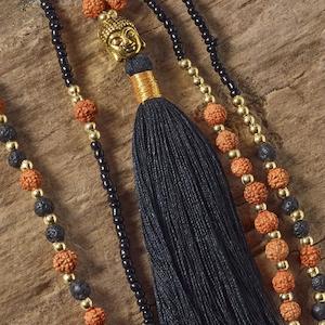 Necklace: Positivity Tassel Necklace (Black)