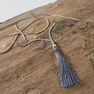 Classic Tassel Necklace (Earth Grey)