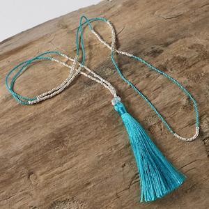 Classic Tassel Necklace (Turquoise)