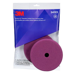 Featured: 3M™ Perfect-It™ Step 2 Random Orbital Foam Polishing Pad, Purple, 130 mm, (5 in), 2 Pad Pack, 34123