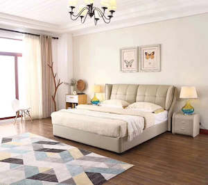 Bed Frames Bases: Modern Design Italian Leather Bed Frame #762 *Special* 20% off Special now