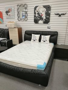 Bed Frames Bases: Lovella Italian Leather Bed Frame #021, clearance sale queen , king size only