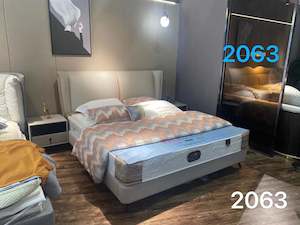 Italian Design Geniune Leather Bed Frame #2063, 3 sizes, 20% off now