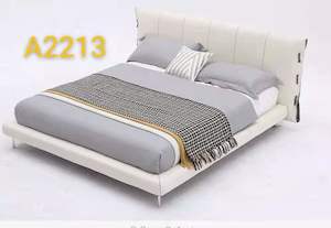 Italian Design Genuine Leather Bed Frame #2213, 3 size available Clearance Sale