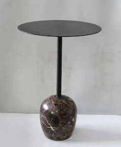 Brown color Natural Marble Base Side Table #636 , by order