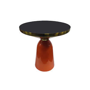 Side Tables: Bell Glass side table #489C,  ORANGE  colour in stock
