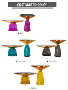 Bell coffee table and side table 3 colour in stock!