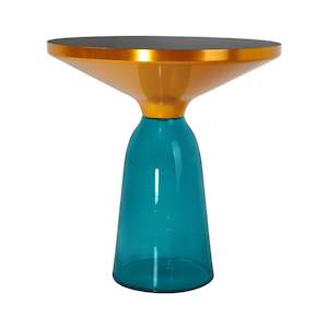 Side Tables: Bell side table  with glass base #3489, 4 color available now