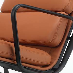 Office Chairs: Eames Replica Soft Pad Office Chair - High Back Tan color Black Frame available now